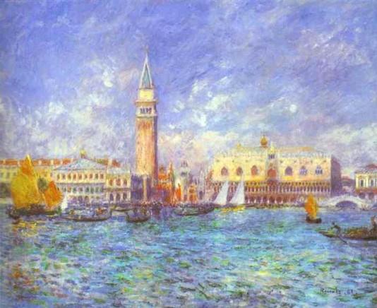 Doges Palace, Venice, 1881 - Pierre-Auguste Renoir painting on canvas